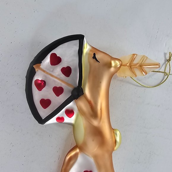 Pottery Barn Reindeer Ornament Blown Glass Christmas - Picture 7 of 9